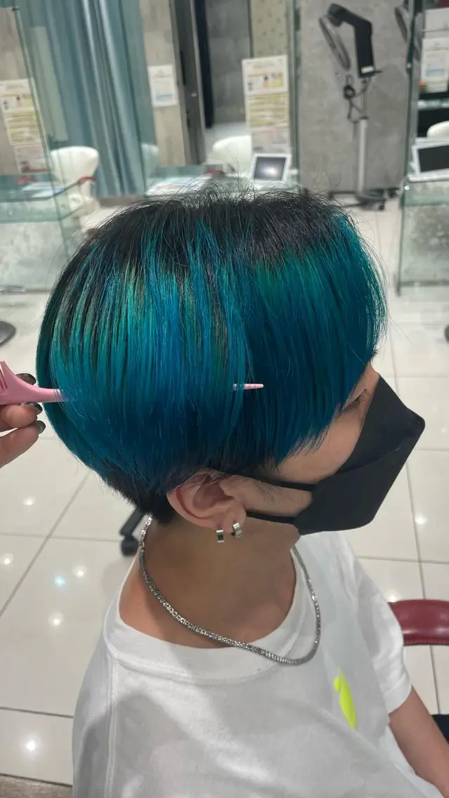 メンズ ハイトーンカラー✨️ 艶カラー特化Amiのヘアスタイル