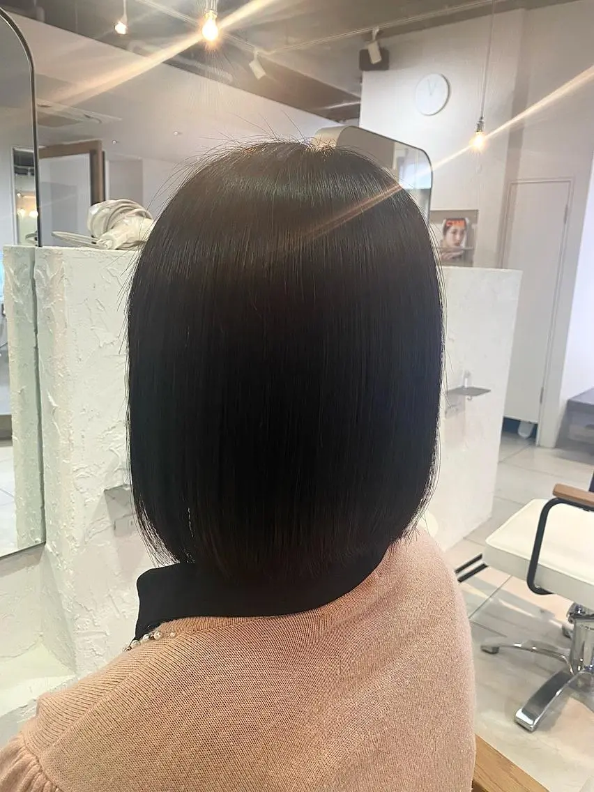 ミディアム 縮毛矯正 I nagiのヘアスタイル