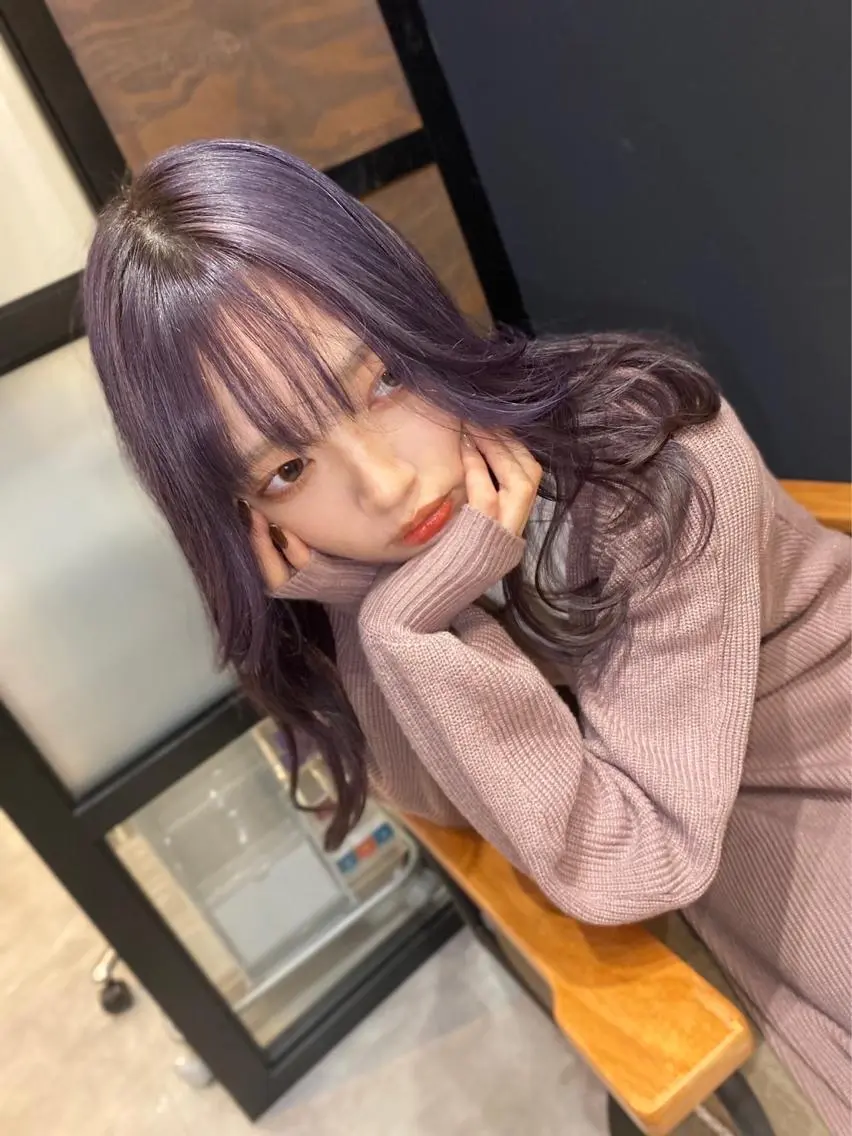 カラー ブリーチ 韓国風カラー 花見 亜沙美のヘアスタイル