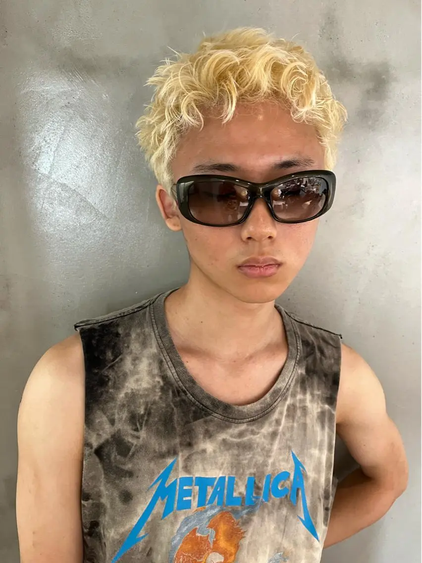 ショート カラー メンズ bob リョウタのヘアスタイル