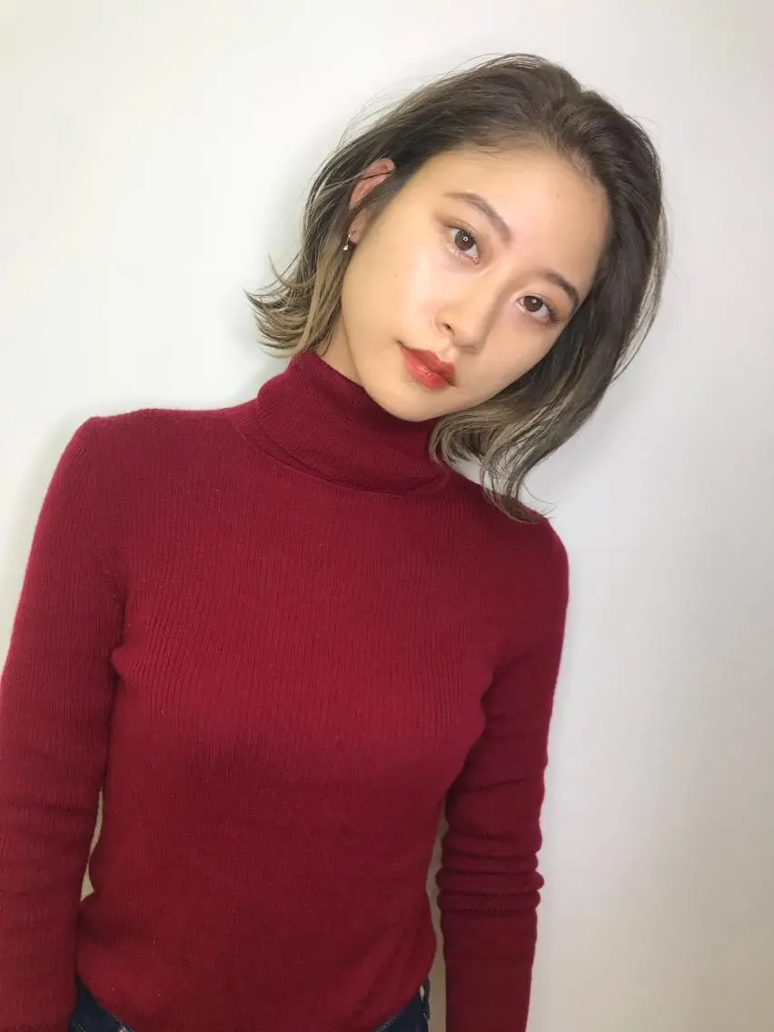 ミディアム カラー ヘアカラー 寺山 佳貴のヘアスタイル