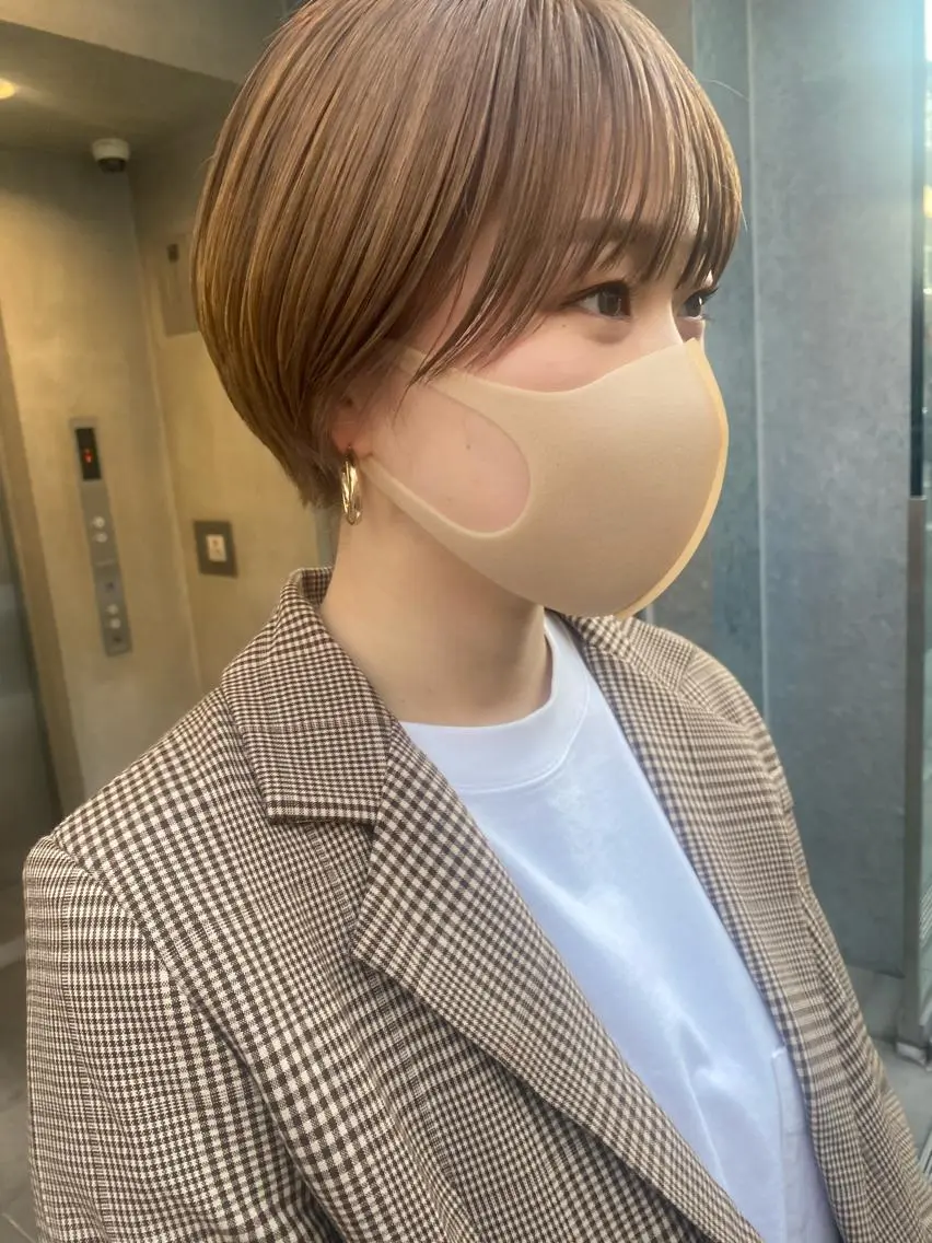 ショート カラー ハイトーンカラー ショートヘア 永井 素のヘアスタイル