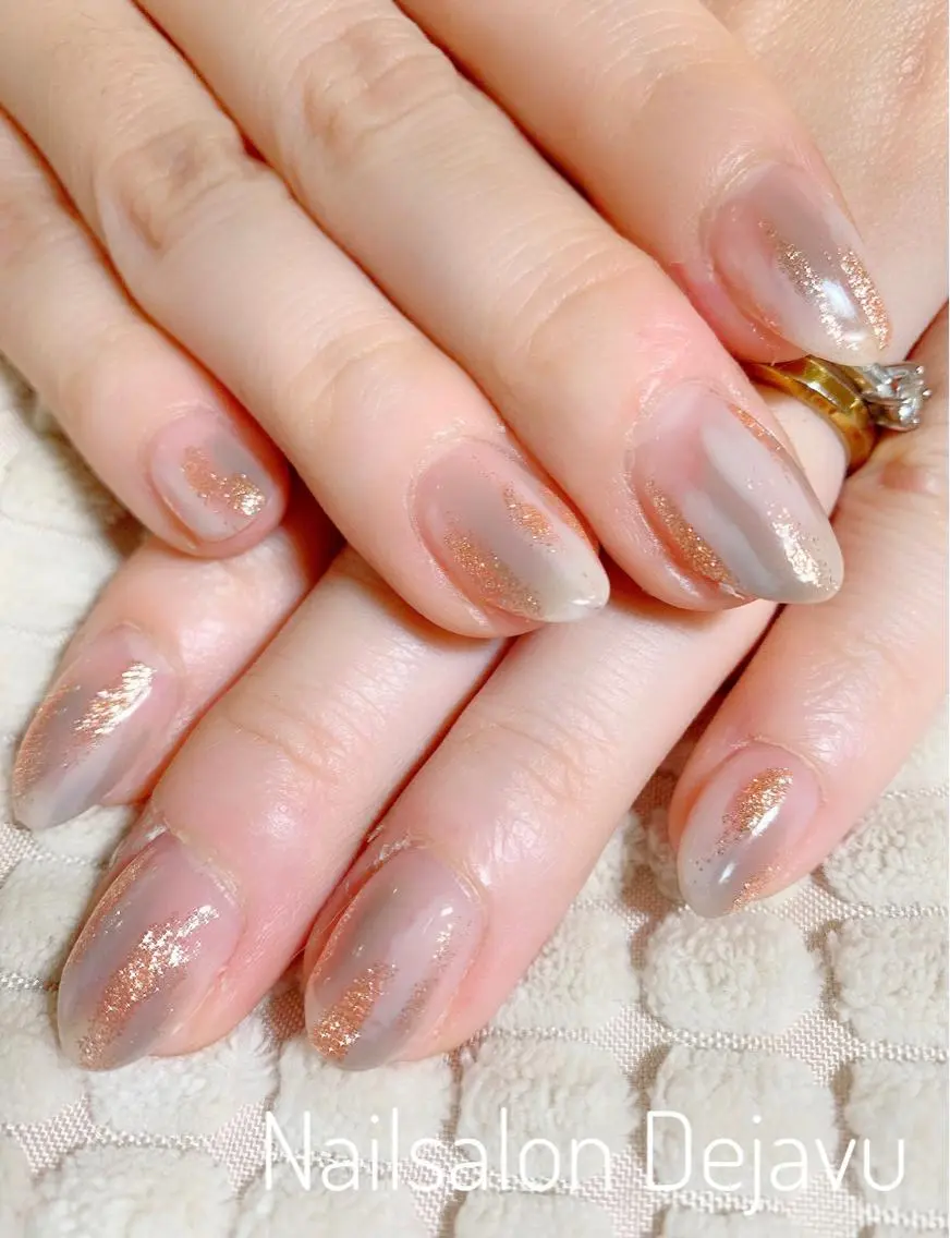 ネイル アートネイル ラメ(グリッター) ハンドネイル Nail salon Dejavu 🌿のネイルデザイン