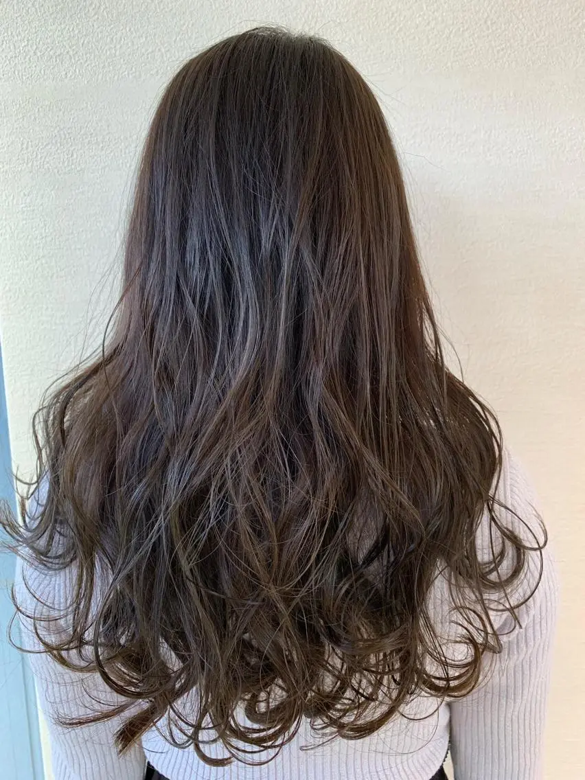 ロング カラー パーマ ヘアアレンジ メンズ ネイル マツエク・マツパ レイヤー&カラー 人気美容師倉崎涼のヘアスタイル