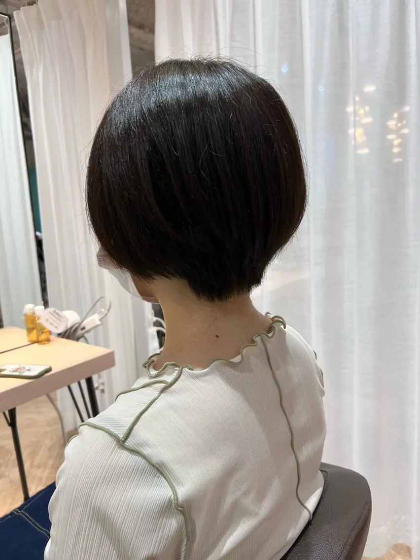 ショート 丸みショート ショートヘア 白髪ぼかし/髪質改善 梅原響輝のヘアスタイル