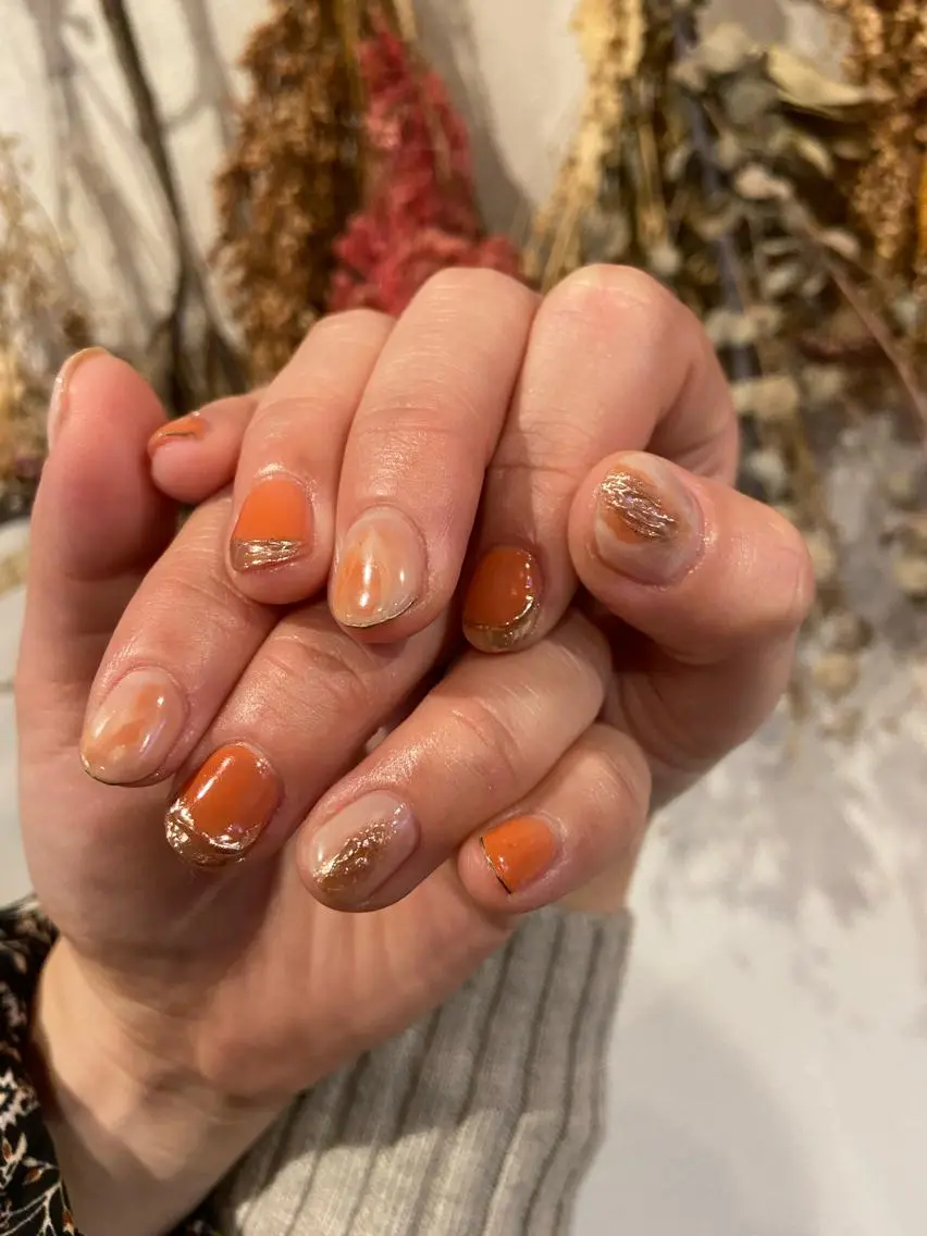 ネイル アートネイル ミラーネイル 持ち込み ニュアンスネイル ショートネイル . unffのネイルデザイン