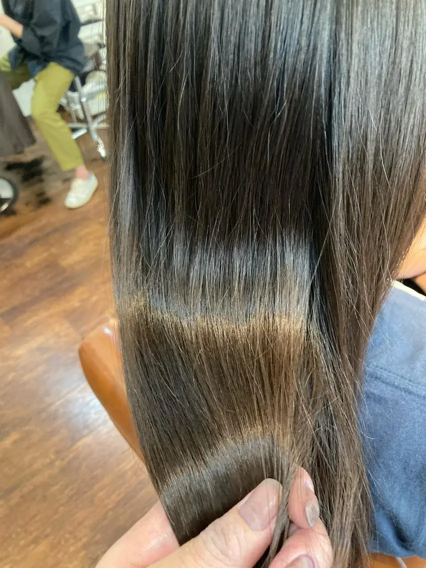 セミロング カラー 縮毛矯正&髪質改善 ⭐️OGUのヘアスタイル