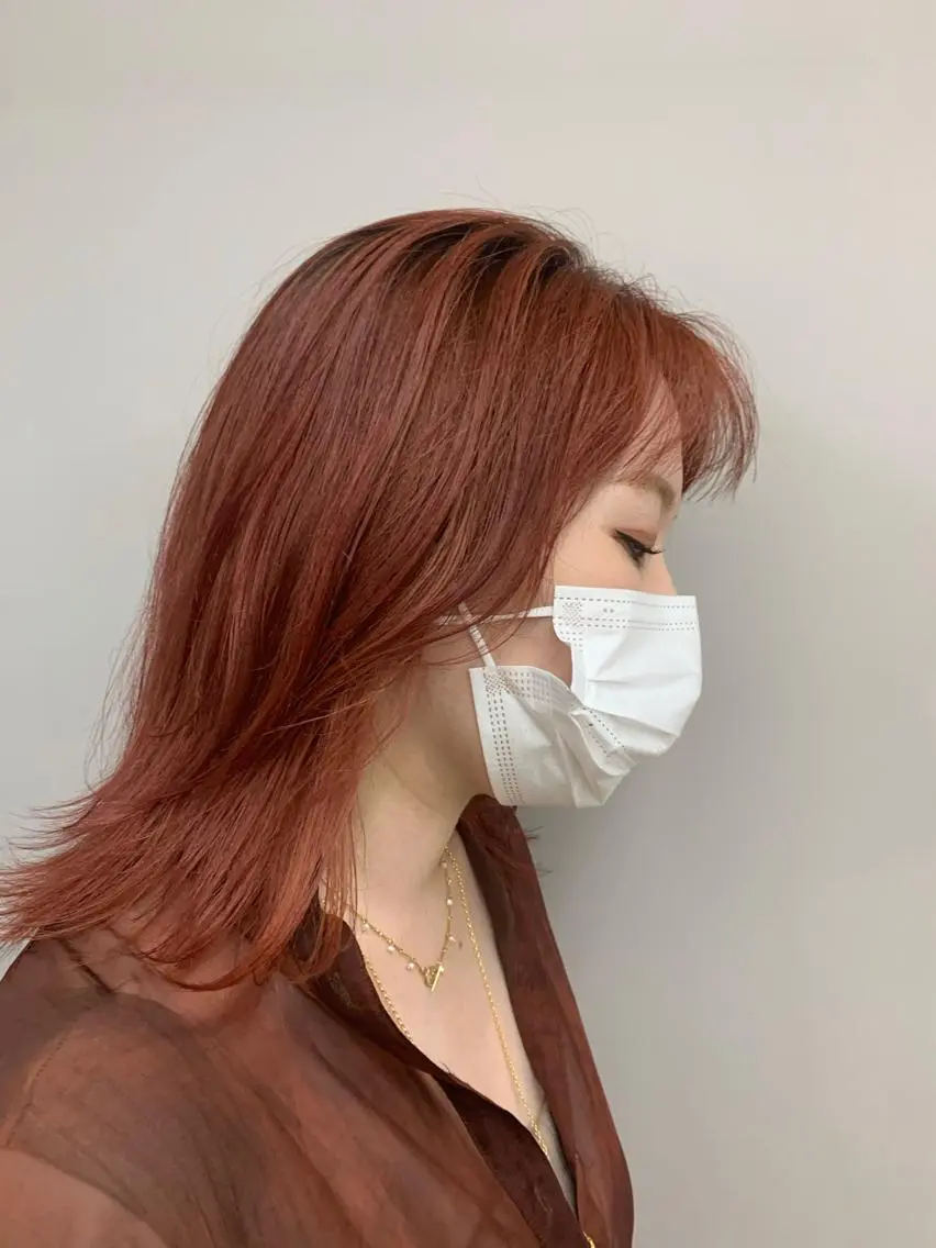 ミディアム カラー ピンクカラー ウルフカット 【美髪を叶える】中谷 彰宏(アキ)のヘアスタイル