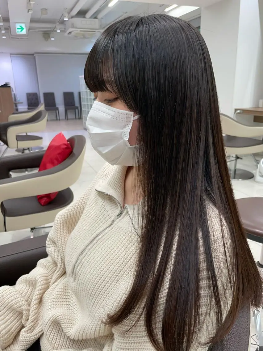 ロング カラー パーマ 店長福島成美/髪質 改善縮毛矯正/カラーのヘアスタイル