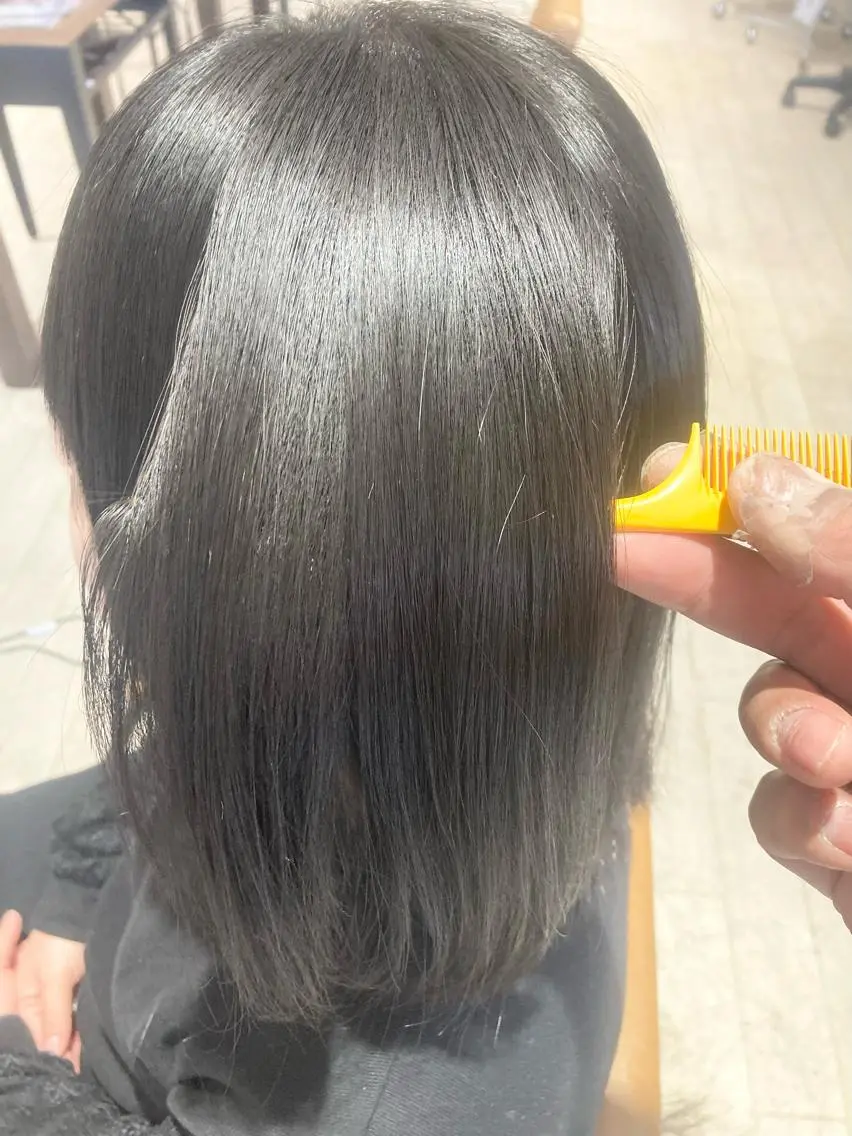 ミディアム パーマ 斉藤 三千夫のヘアスタイル