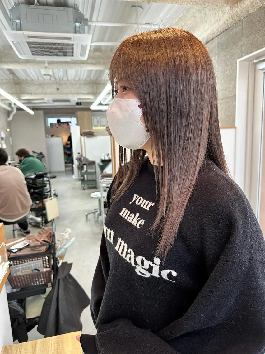 ミディアム カラー カット ヘアカラー トリートメント 八谷 将平のヘアスタイル