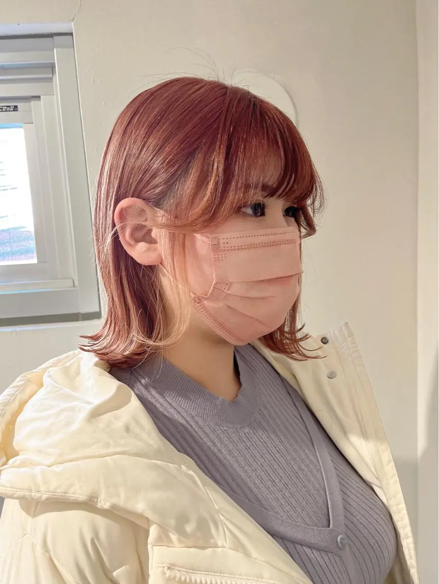 ミディアム カラー ヘアアレンジ ボブ 顔周りカット 外ハネヘア カット ヘアカラー トリートメント 学割有り/清楚/韓国 風/レイヤー/拓朗のヘアスタイル