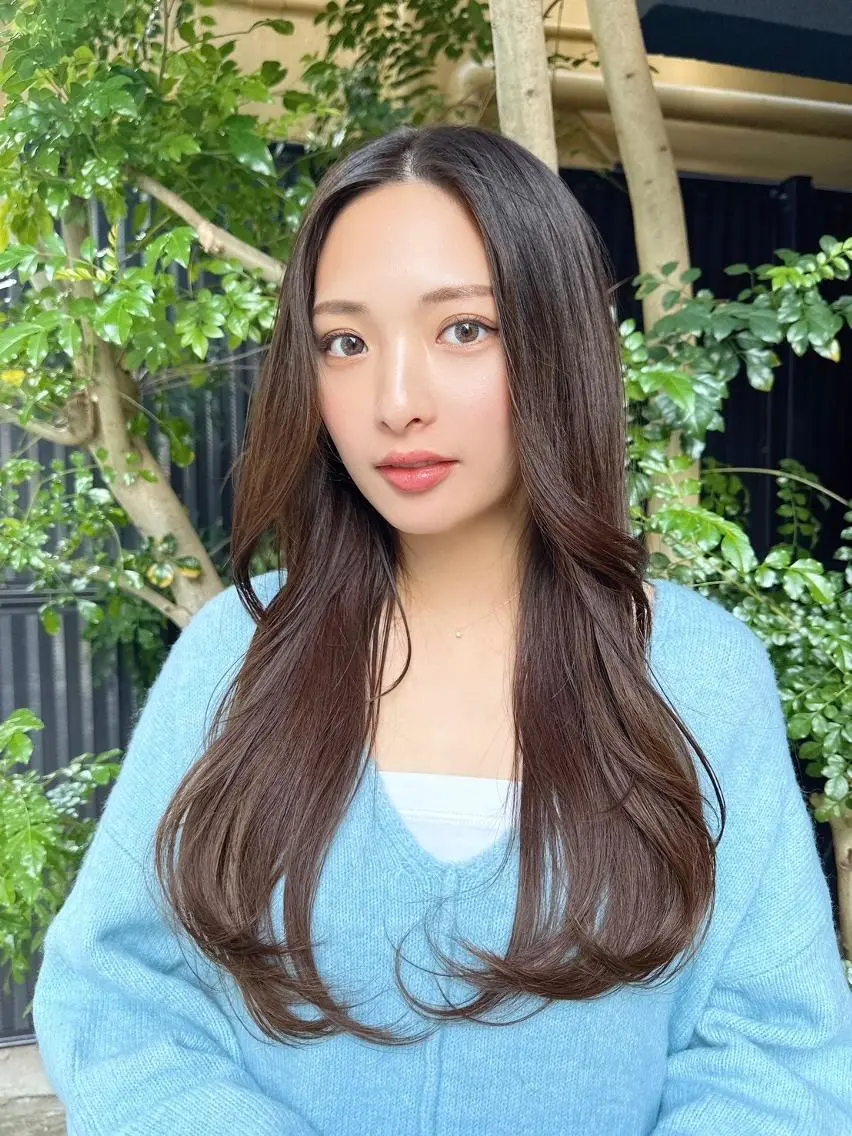 ロング カット ヘアカラー トリートメント ルービック難波／韓国 /艶カラー/KAZUのヘアスタイル