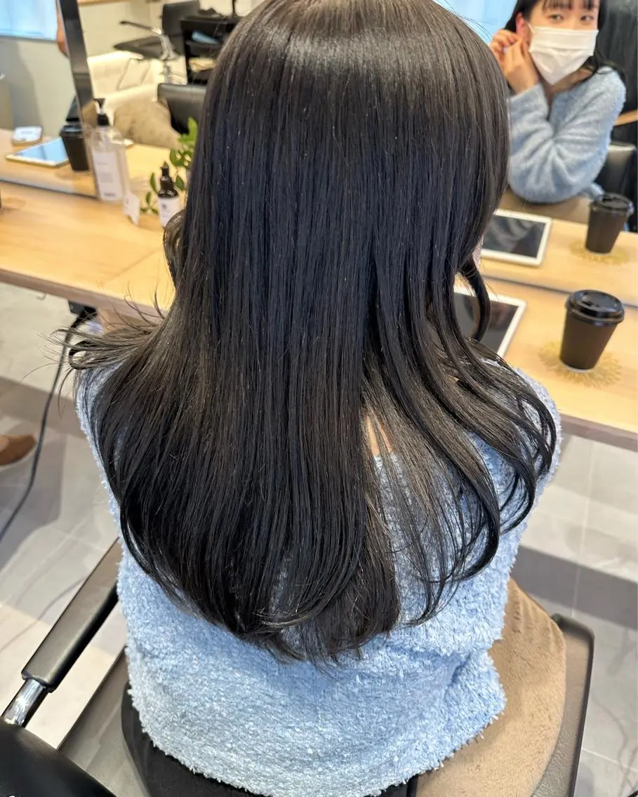 セミロング カラー ヘアアレンジ 透明感カラー グレージュ オリーブグレージュ オリーブグレー ヘアカラー トリートメント ヘッドスパ ヘアセット オリーブ透明感カラー 表参道/MIKUのヘアスタイル