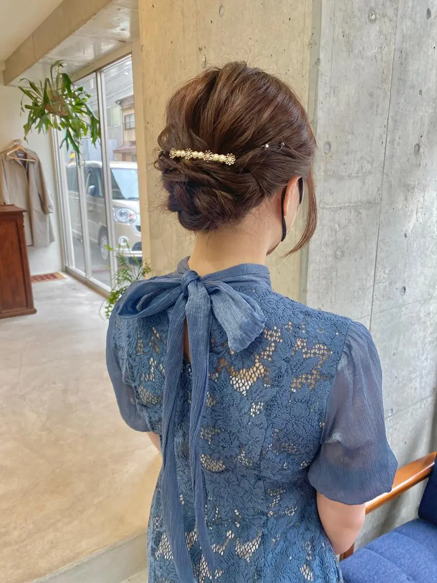 ミディアム ヘアアレンジ ヘアセット 🌷Asuka /レイヤーカット🌷のヘアスタイル