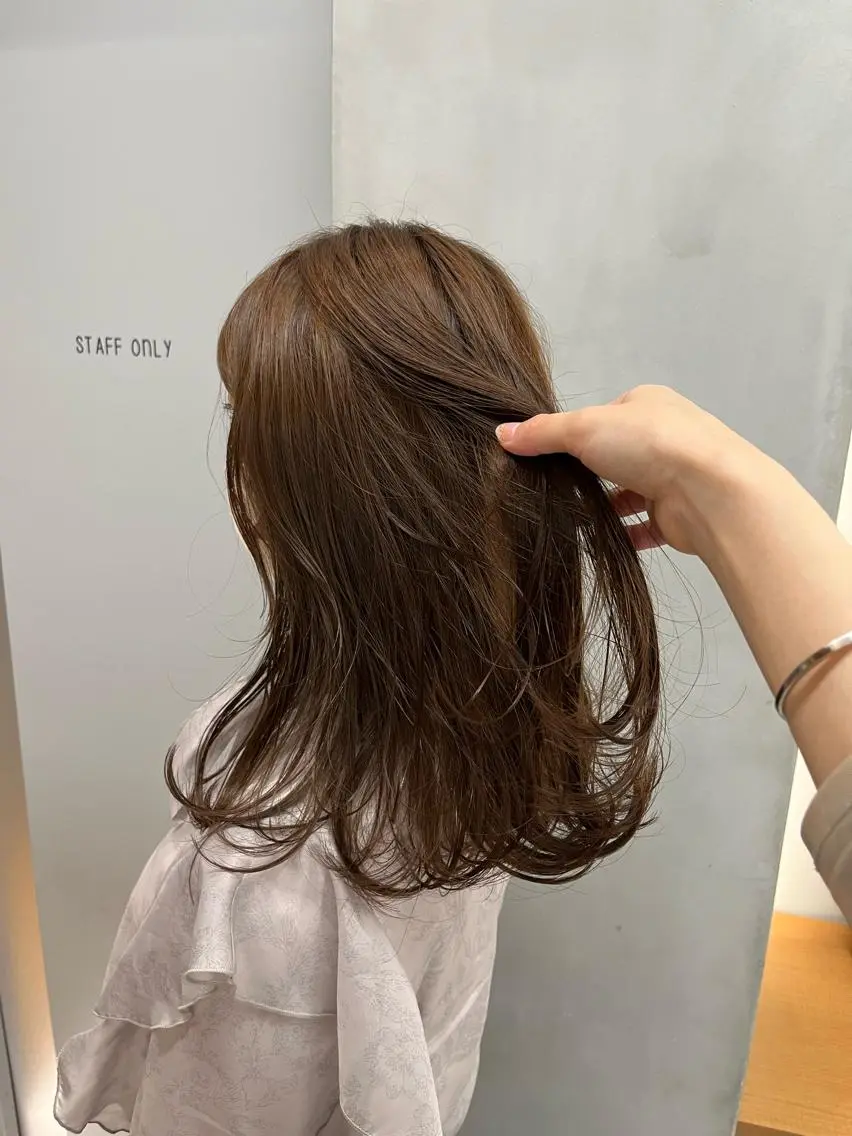 セミロング カット ヘアカラー トリートメント ボブ&顔まわりレ イヤー♡TOMOE♡のヘアスタイル