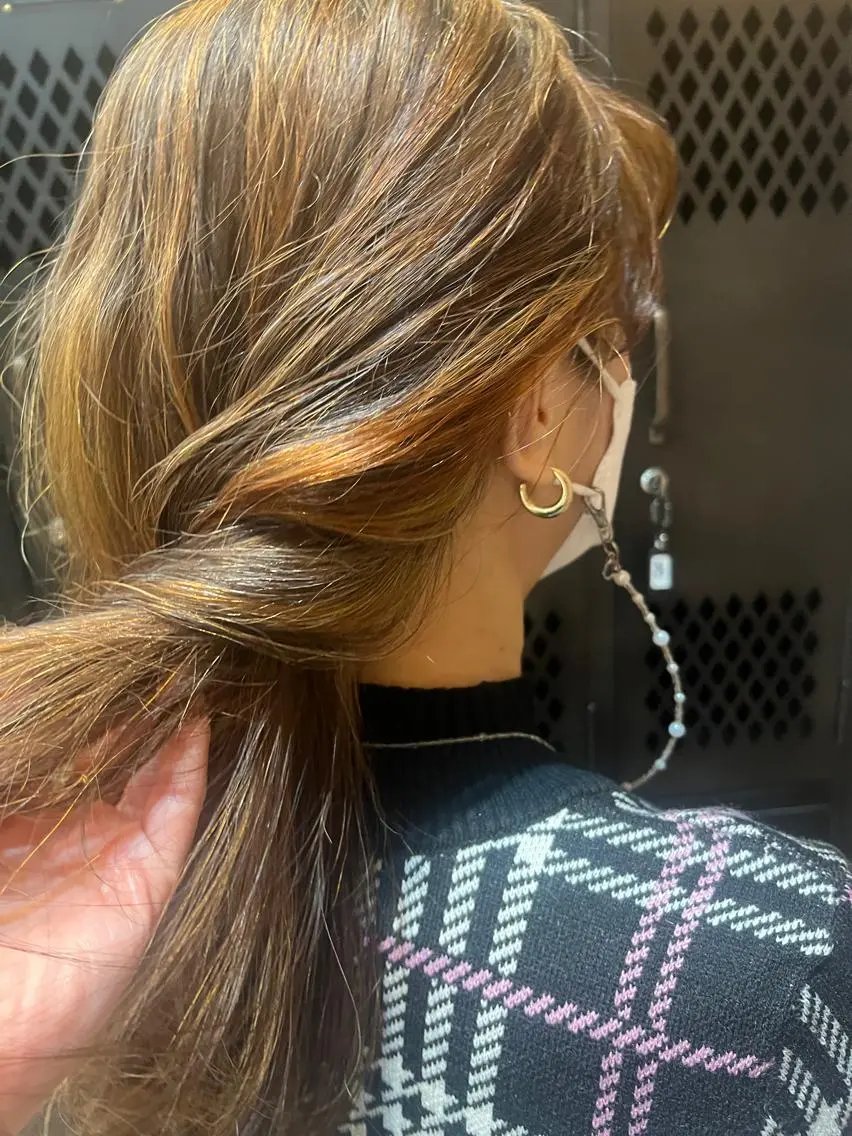 セミロング カラー パーマ ヘアアレンジ メンズ キッズ ネイル マツエク・マツパ アイブロウ メンズブリーチ メンズハイライト メンズインナーカラー メンズ韓国風 ブリーチ 久木原 ゆりのヘアスタイル