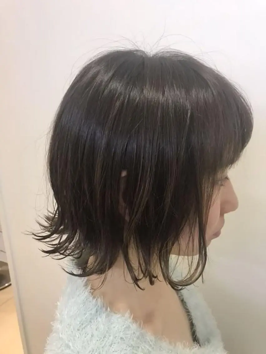 ショート 外ハネヘア カット 縮毛矯正 永井 大希のヘアスタイル