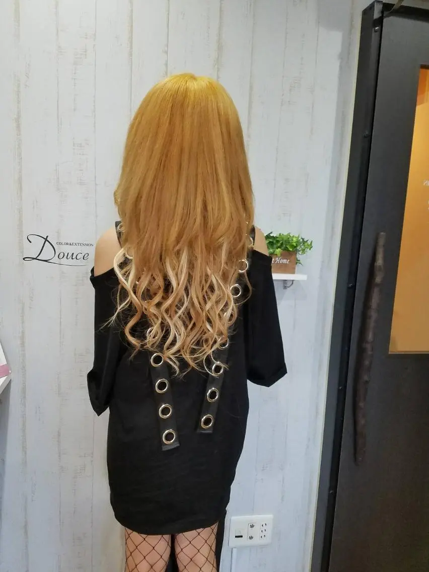 ロング エクステ チビ編み込みエクステ シールEXどぅ〜すのヘアスタイル