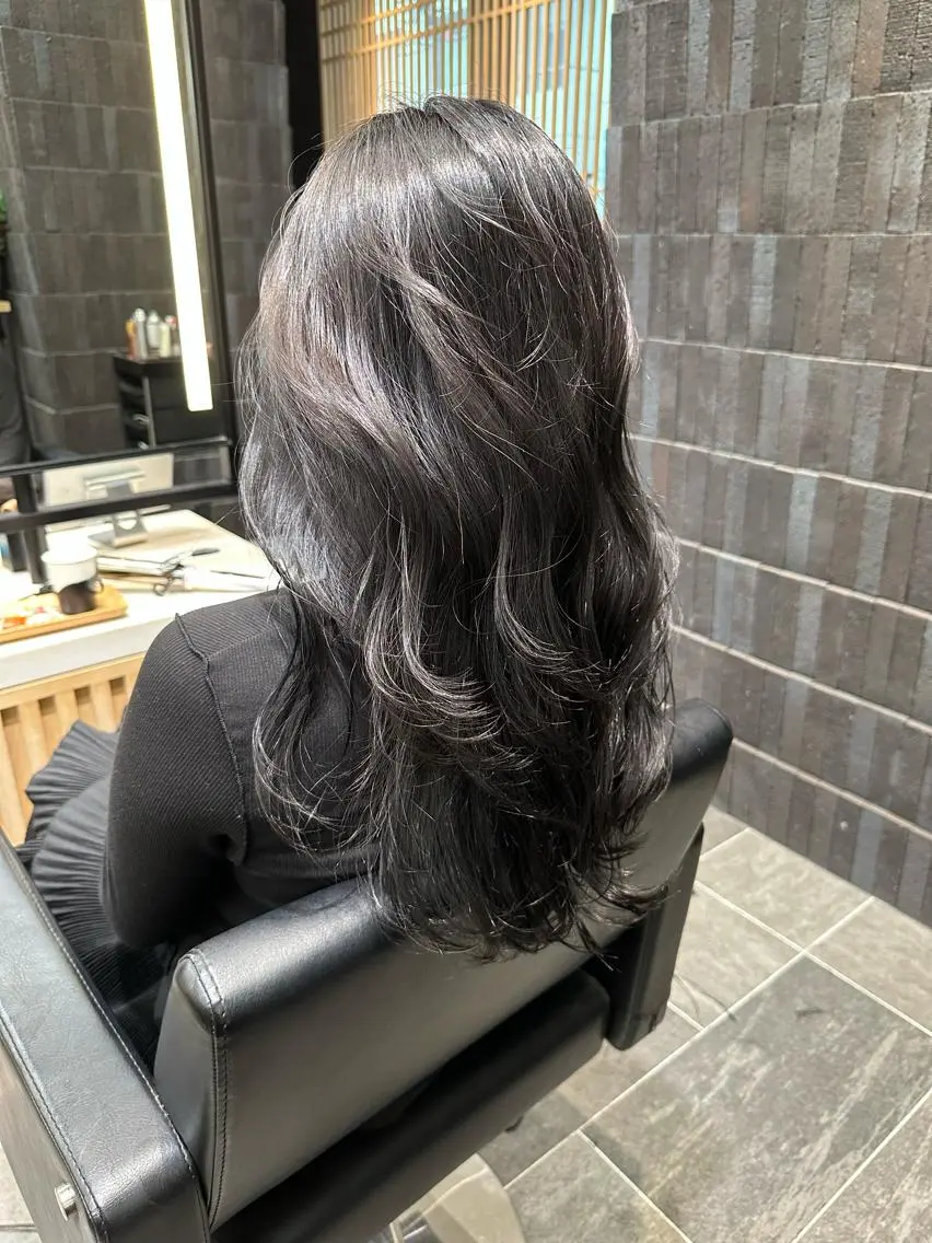 セミロング カラー レイヤーカット カット ヘアカラー トリートメント ♡レイヤーカット れお♡のヘアスタイル