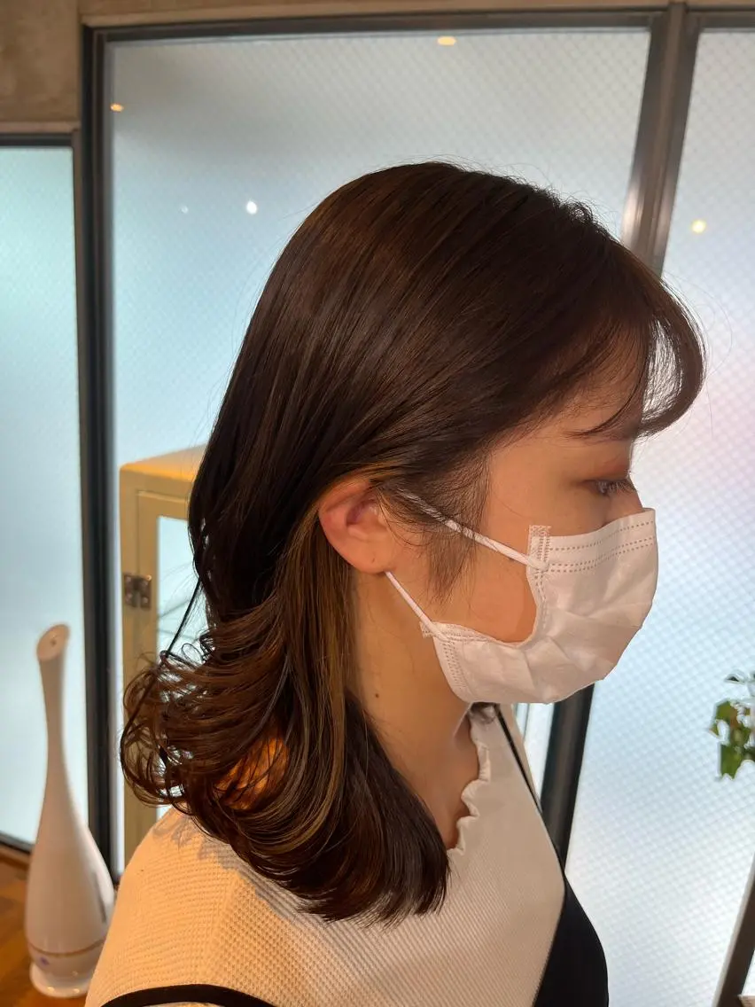 ミディアム カット ヘアカラー トリートメント 髪質改善 🐶とっくんのヘアスタイル