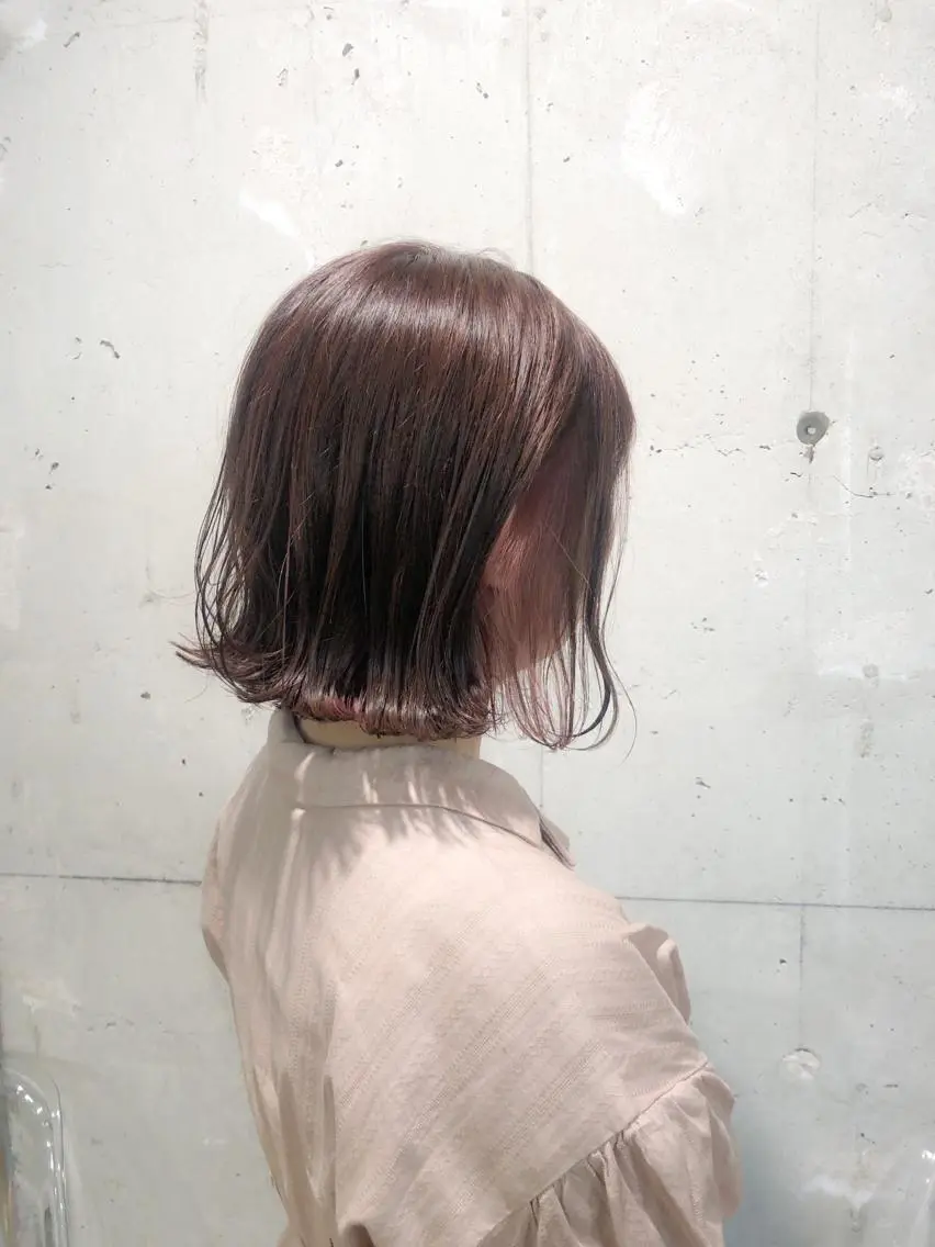 ショート カラー パーマ ヘアアレンジ メンズ キッズ ネイル マツエク・マツパ ピンクカラー カラーマツエク ピンク 当日予約⭕️ Rene’（ルネ）のヘアスタイル