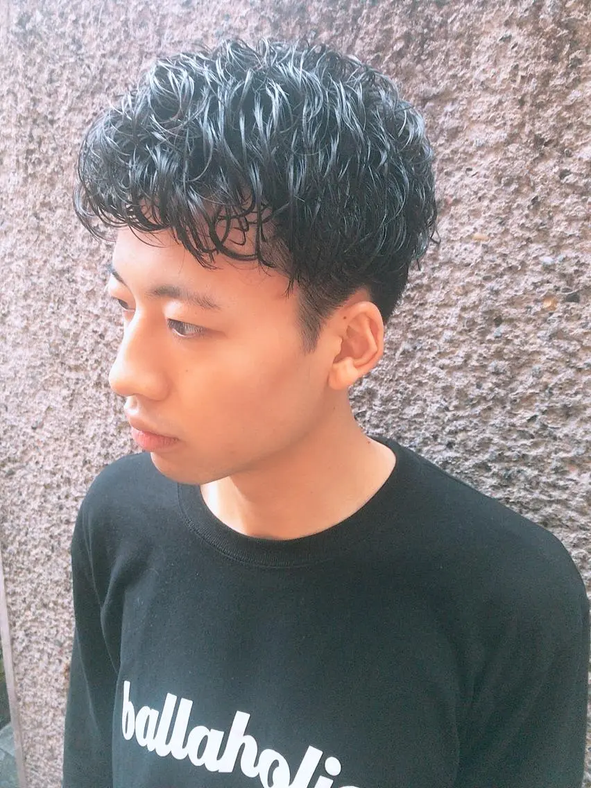 ショート カラー パーマ ヘアアレンジ メンズ メンズパーマ カット パーマ ちこ .のヘアスタイル