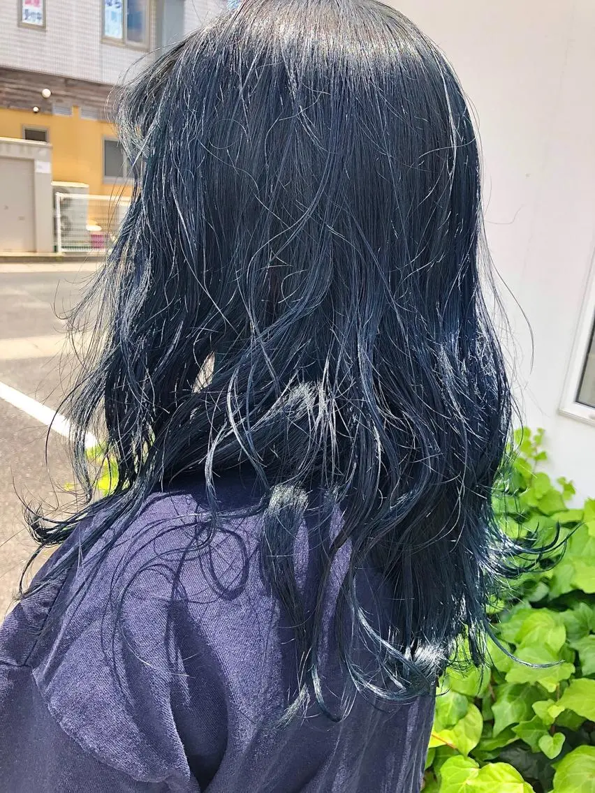 ロング カラー メンズ ブルーカラー カノエ 松江学園店のヘアスタイル