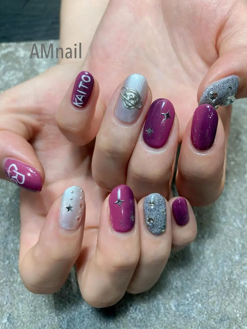ネイル アートネイル 持ち込み ハンドネイル Am:nail 柏 SUE（スゥ）のネイルデザイン