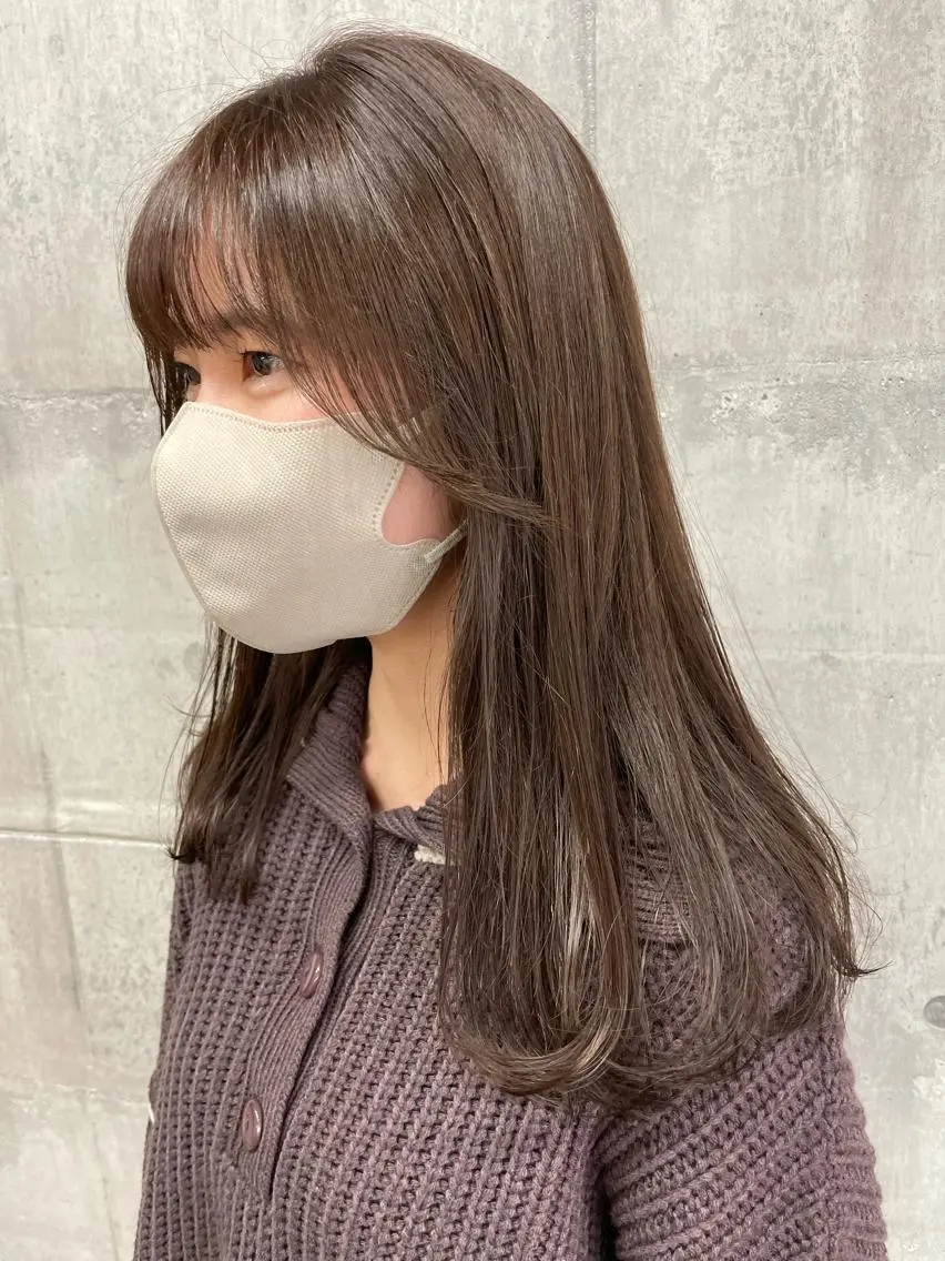 ロング カラー カット ヘアカラー トリートメント ヘッドスパ レイヤーカット 韓国ヘアayameのヘアスタイル