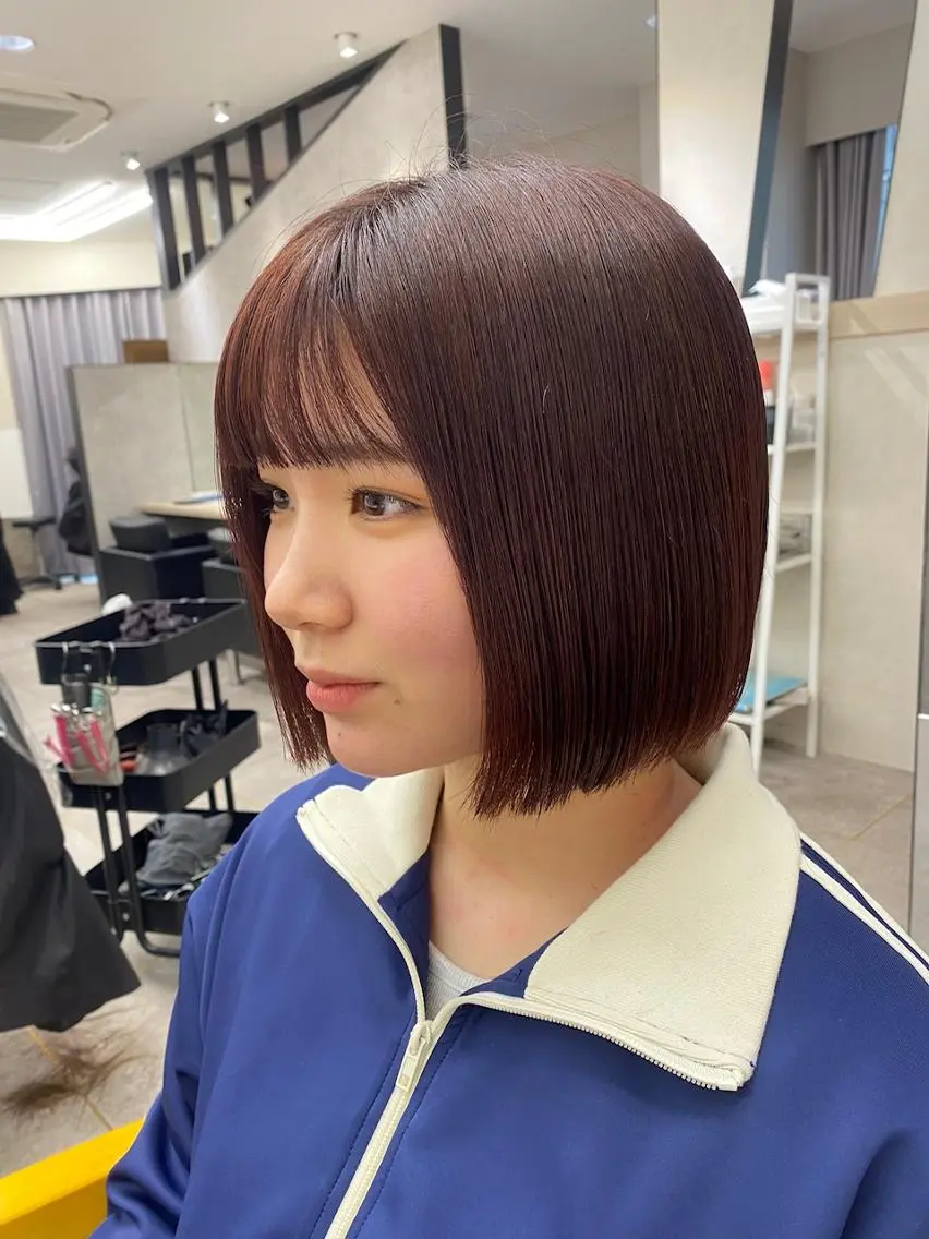 ショート カラー ブリーチ ボブ カット ヘアカラー トリートメント lafit ラフィット 下大利のヘアスタイル