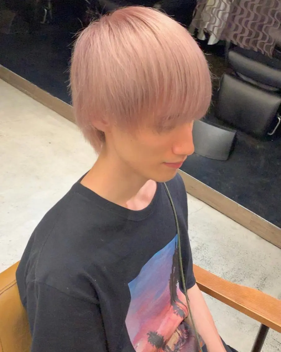 ショート カラー パーマ ヘアアレンジ メンズ 野木 良平のヘアスタイル