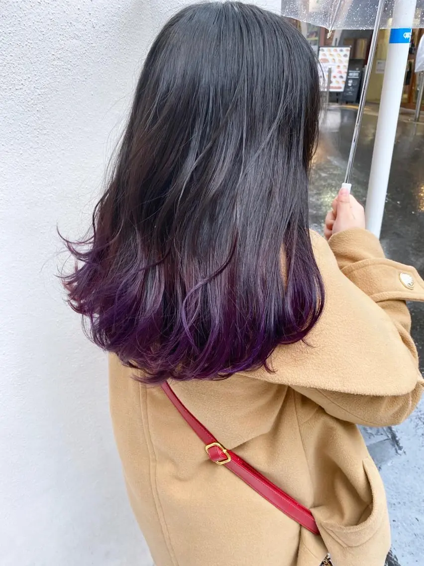 セミロング カラー グラデーションカラー パープルカラー 三軒茶屋/髪質改善 やまなかのヘアスタイル