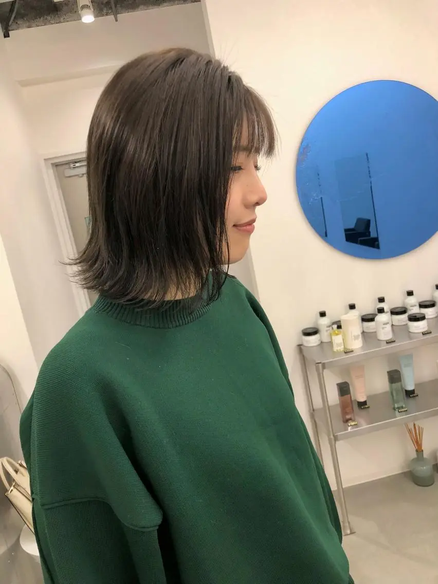 ミディアム カラー ショートボブ ブリーチ ケアブリーチ ハイライトカラー ハイトーンカラー カット ヘアカラー KEPKA ヤマグチ 天神 今泉のヘアスタイル