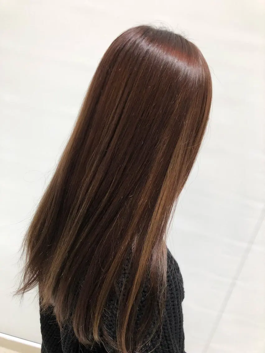 ロング ハイライト 福元 保雄のヘアスタイル