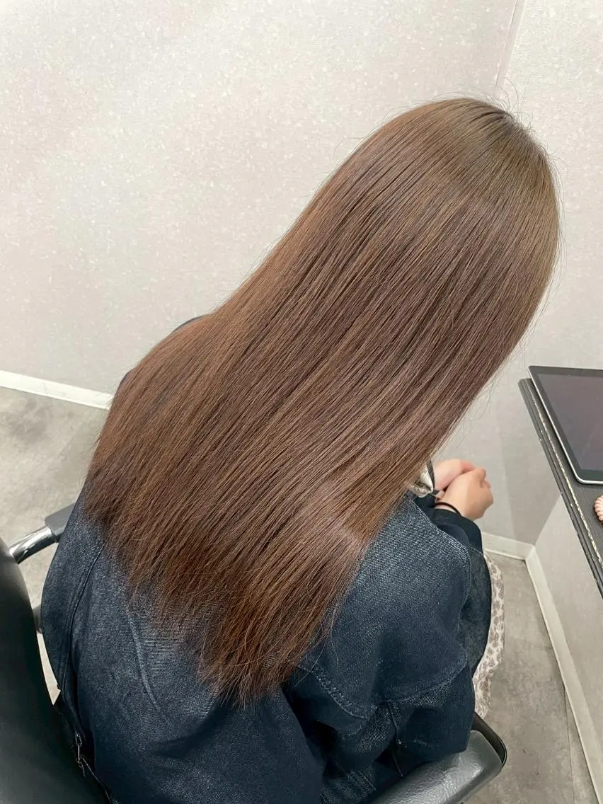 ロング カラー ショートボブ ボブ くびれヘア 顔周りカット ロング カット ヘアカラー トリートメント ヘッドスパ N゜jillva ナンバージルバのヘアスタイル
