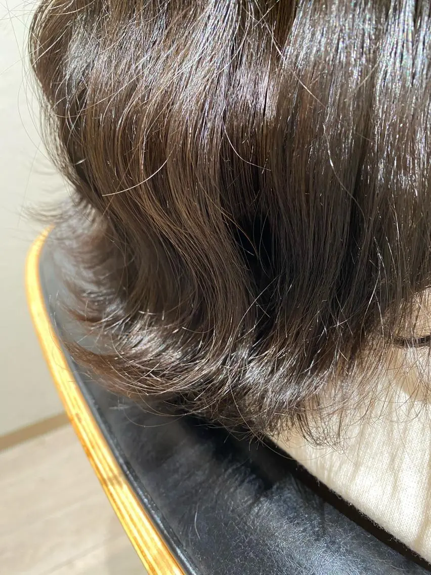 ミディアム カラー アッシュ 透明感カラー 中村 莉子のヘアスタイル