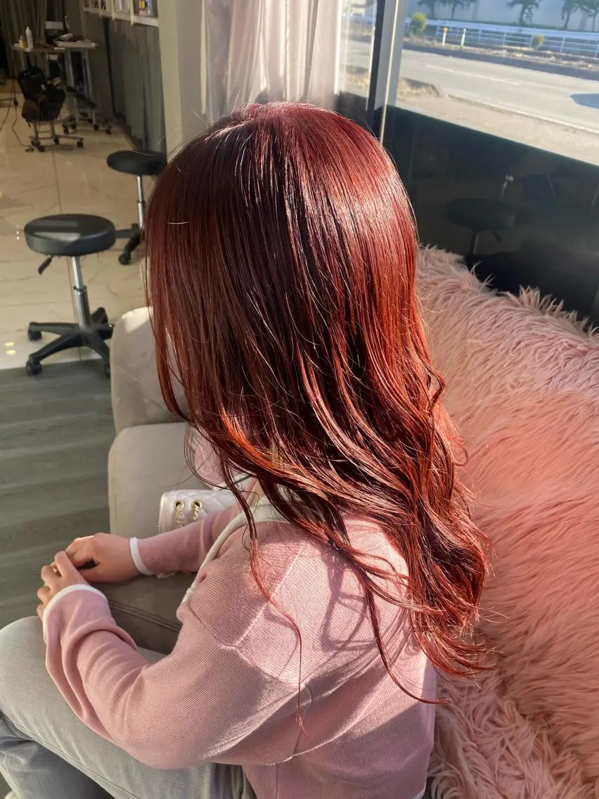 セミロング カラー ブリーチ ブリーチなしカラー 磯田冬弥/ ブリーチメニューのヘアスタイル