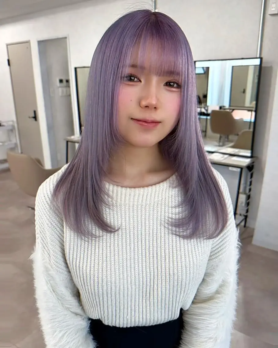ロング カラー 透明感カラー ロング 🎀ブリーチ ハイト ーン ♡Kanon♡のヘアスタイル