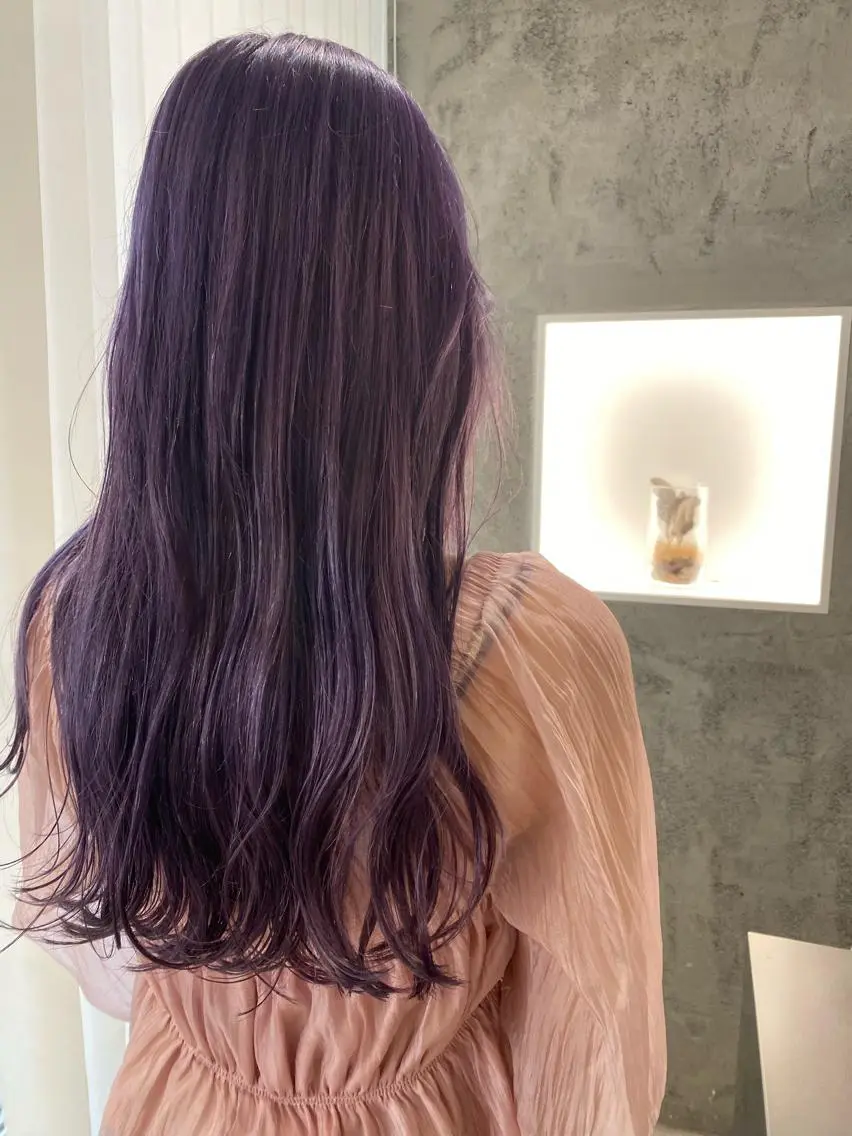 ロング ヘアカラー 🐩透明感ミルクティ ーピンクニイナ🐩のヘアスタイル