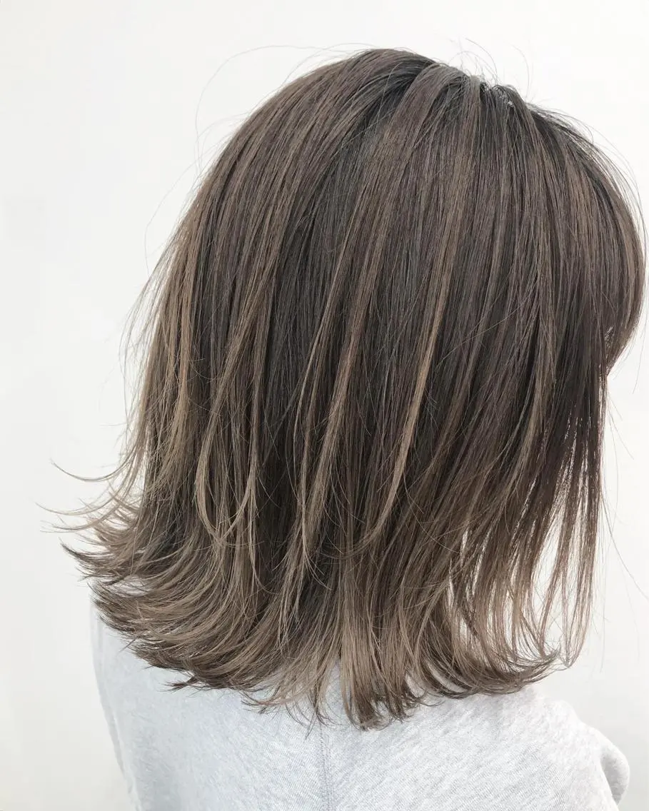 ミディアム カラー ヘアアレンジ 透明感カラー ハイライトカラー ハイライト 【公式】amble luxe池袋東口🩷のヘアスタイル