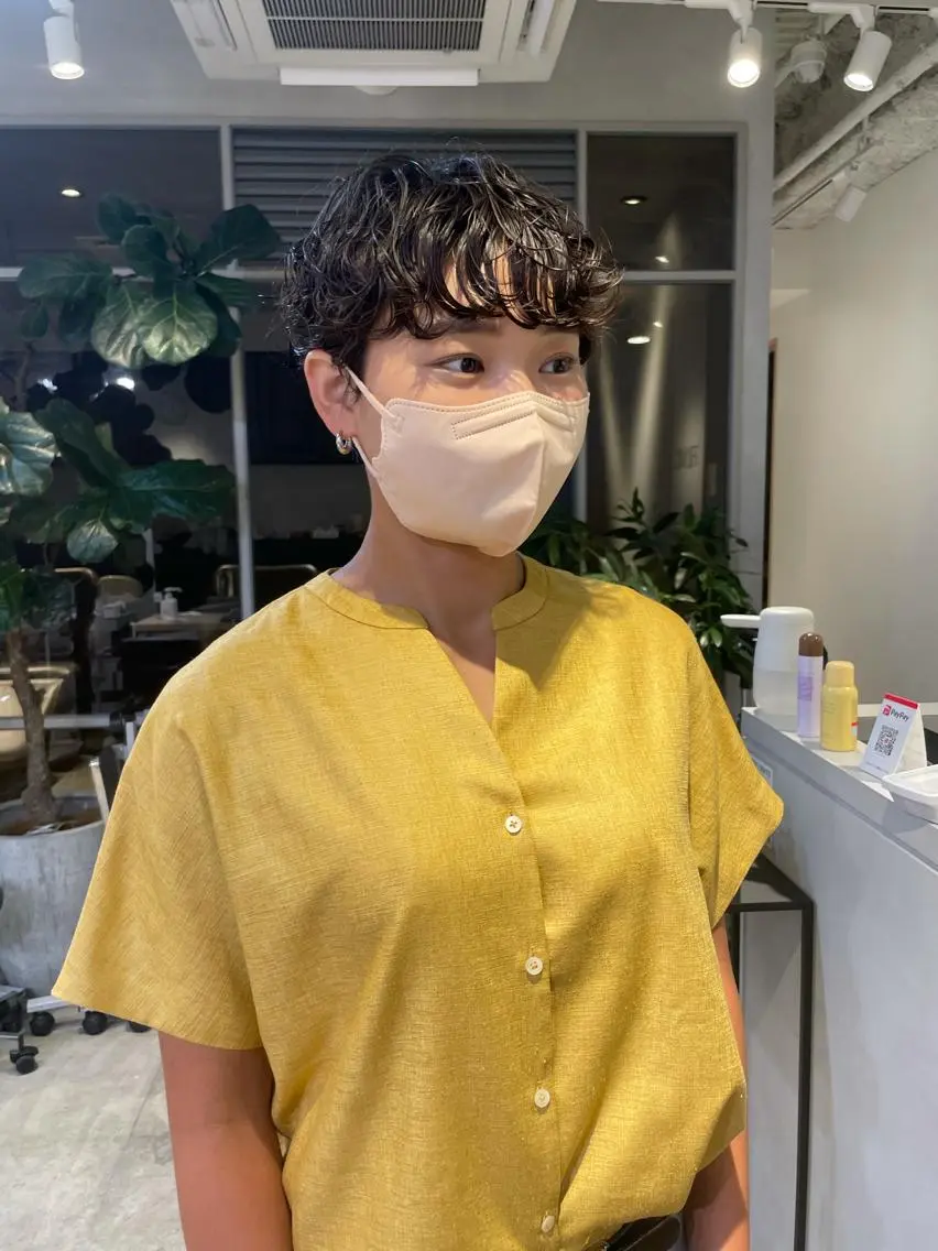 ショート パーマ 斉藤 瑞恵のヘアスタイル