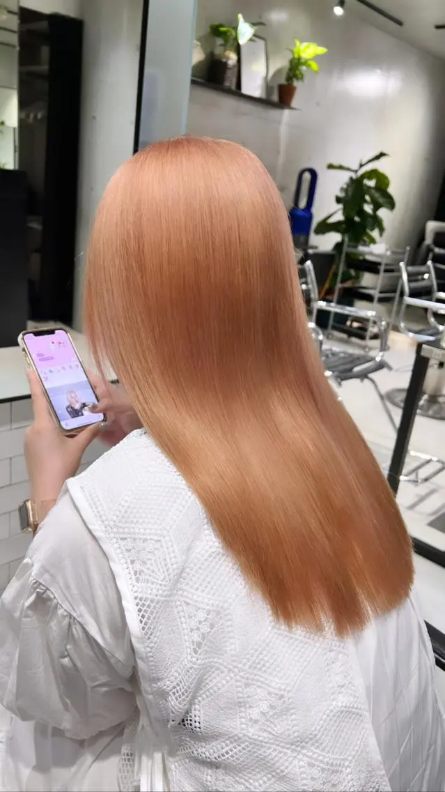 ロング カラー カット ヘアカラー トリートメント 赤みゼロ/透明感 カラー🔅KANTAのヘアスタイル