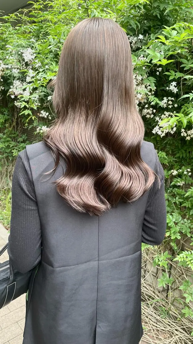 ロング カラー カット ヘアカラー トリートメント 髪質改善will hairdesignのヘアスタイル