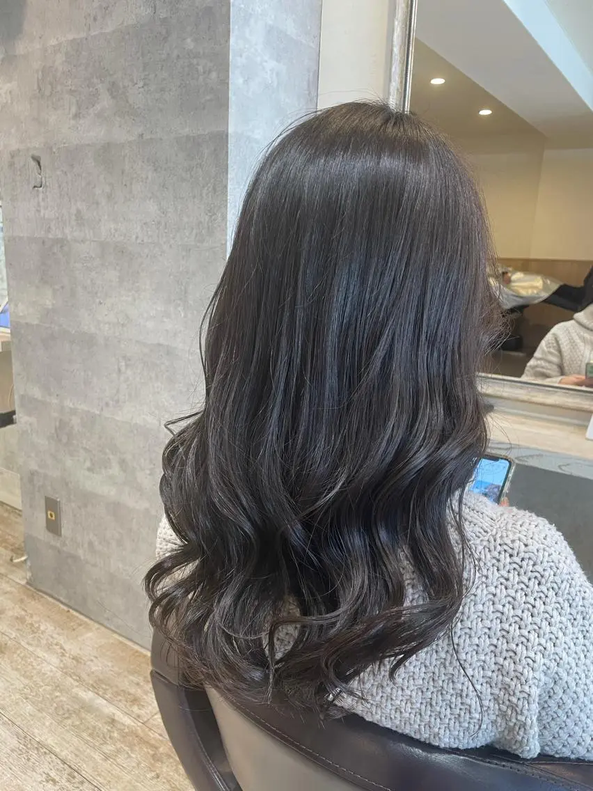 ロング カラー カット ヘアカラー トリートメント 小顔/似合わせカット 杉山莉菜のヘアスタイル