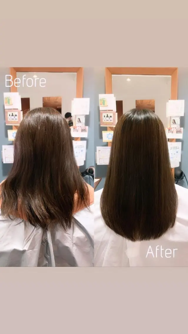 ロング カラー パーマ 縮毛矯正 傷ませない縮毛矯正／ 吉岡 美江のヘアスタイル