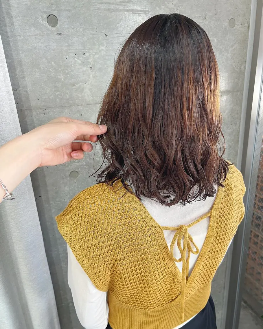 パーマ カット パーマ トリートメント ボブパーマコテ巻き風 パーマNo1深江秀平のヘアスタイル