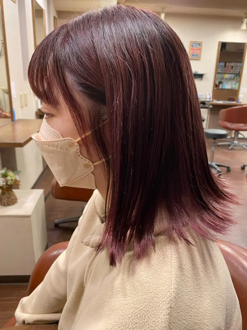 ミディアム カラー liL hair サトウリョウタのヘアスタイル