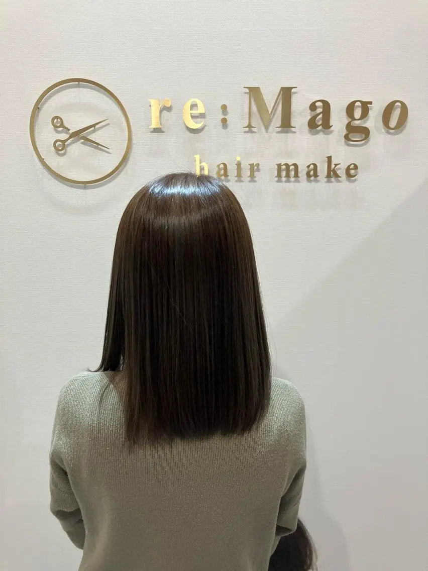 ミディアム カラー ヘアアレンジ キッズ カット ヘアカラー トリートメント 横浜関内髪質改善 re:Magoのヘアスタイル