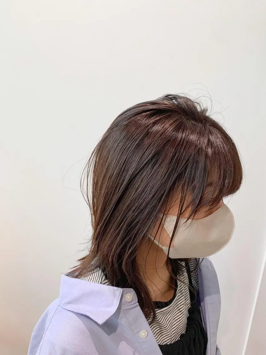 セミロング カラー レイヤーカット 透明感カラー ボブ/ 髪と心を整える美容師のヘアスタイル